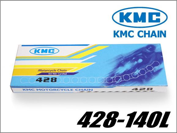 KMCチェーン 428 428-140リンク クリップ式 新品 バイクパーツセンター_画像1