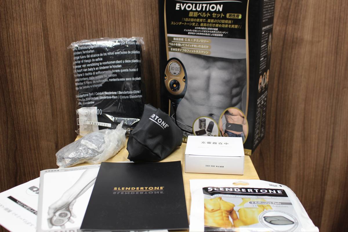 ★【未使用 中古品扱い】SLENDERTONE EVOLUTION スレンダートーン エボリューション 腹筋ベルト 男性用 パッド未開封【Y4012903】★_画像1