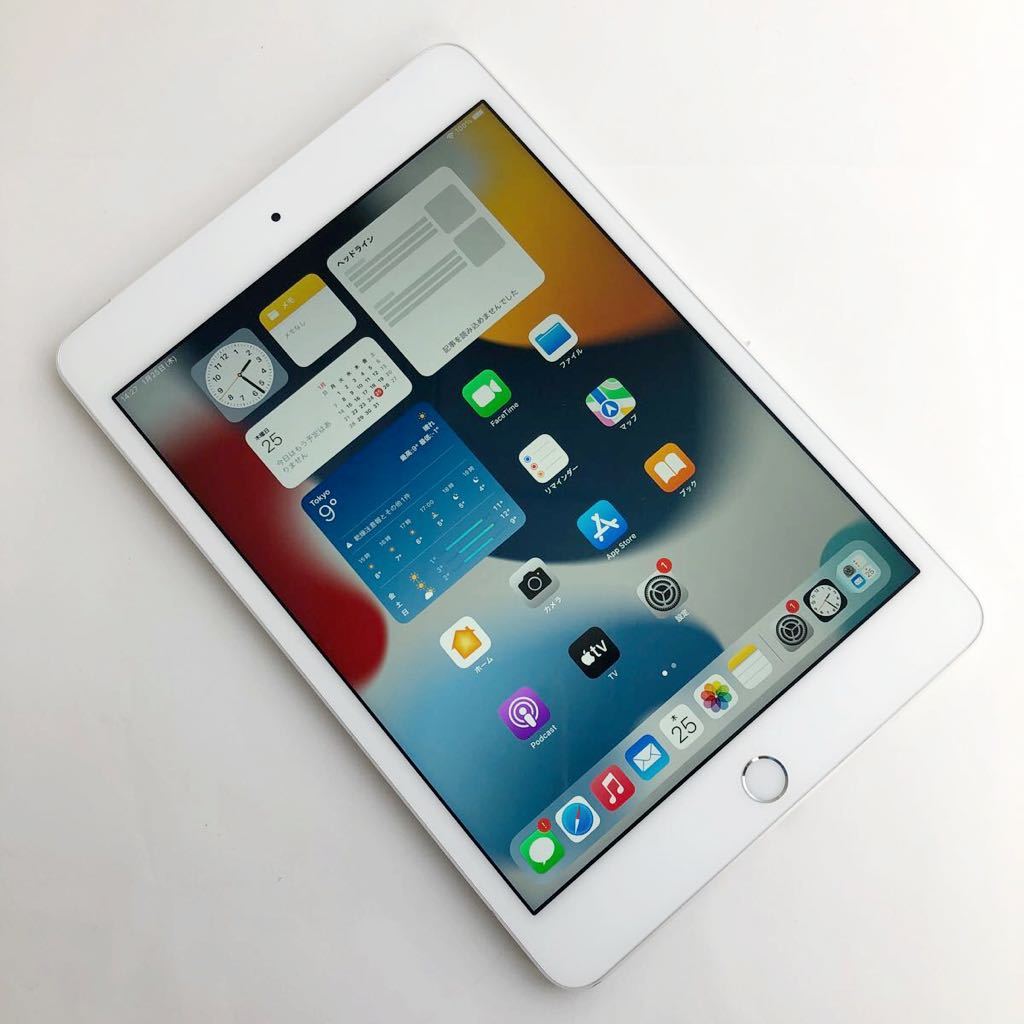 【1624】☆Cランク☆Apple☆iPad mini4　Wi-Fi+cellular 32GB☆シルバー☆利用制限○☆SIMフリー☆_画像8