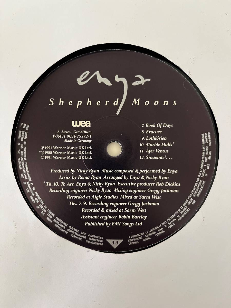【LP】【'91 EU Original】ENYA / SHEPHERD MOONS_画像5