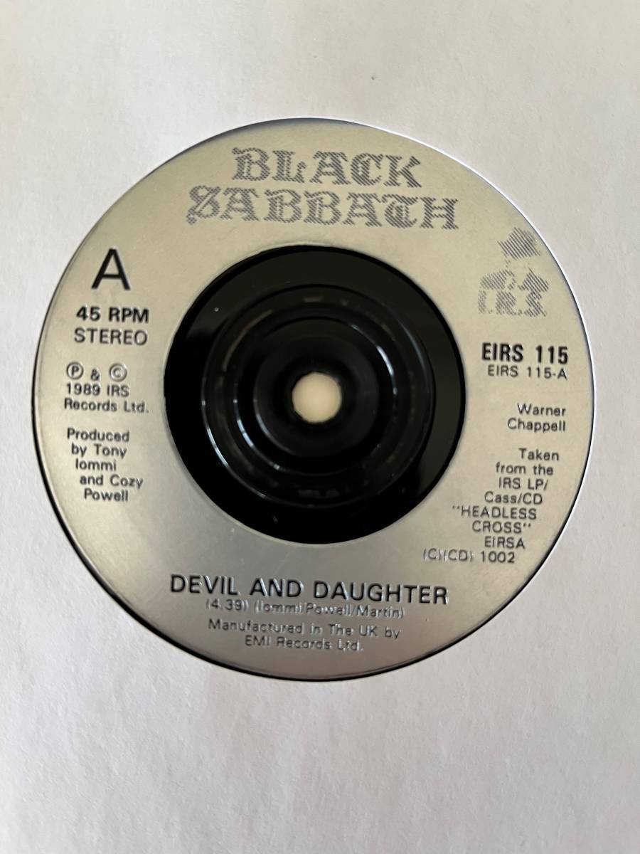 【7インチ】【'89 UK Original】BLACK SABBATH / DEVIL AND DAUGHTER_画像3