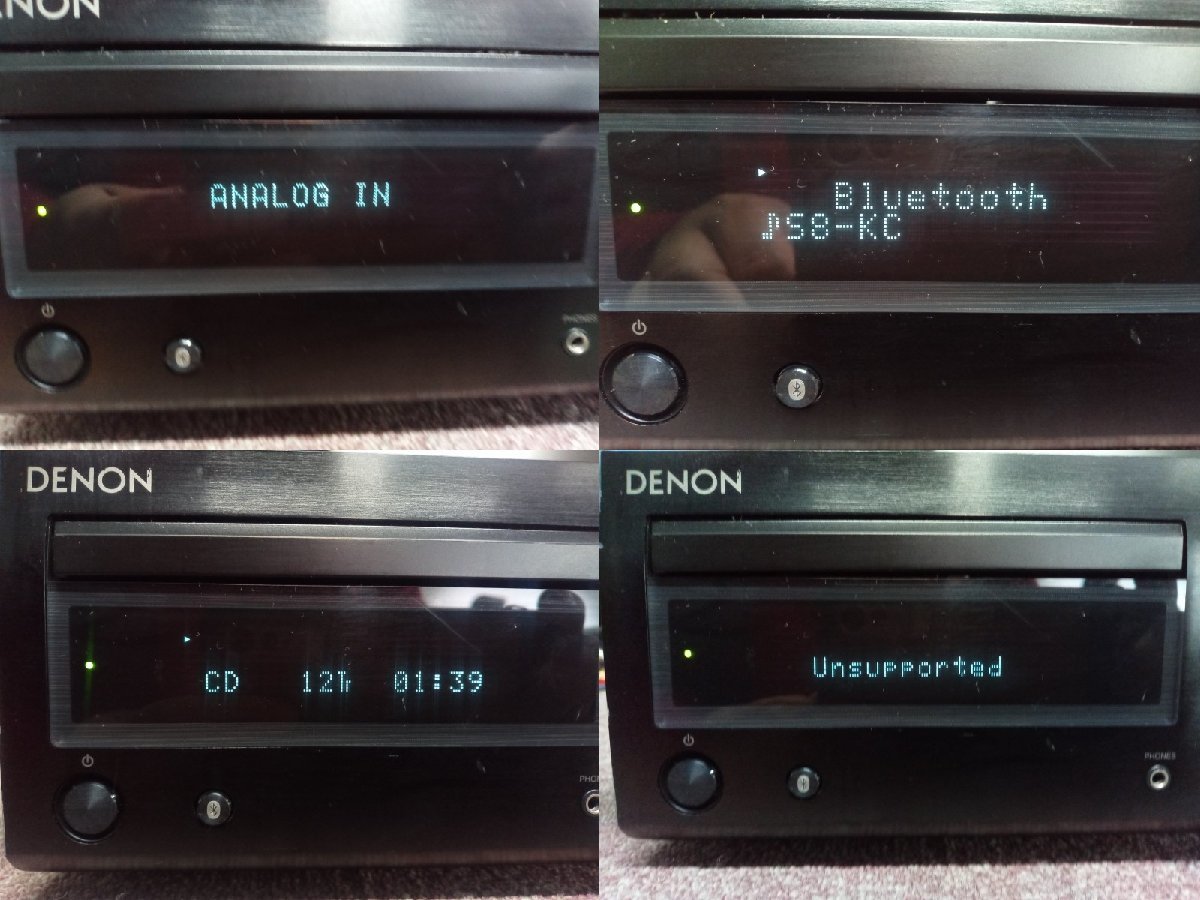 DENON RCD-M41 CDレシーバー BT Bluetooth対応 黒 ブラック 2019年製 デノン 【ジャンク品】_画像2