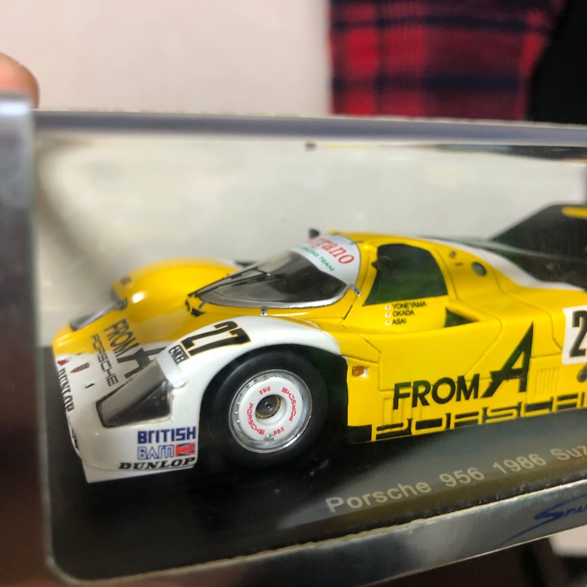 352 未開封 1/43 956カスタマー1号車 鈴鹿1000km 優勝 spark Porsche 956 (#101) #27 1986 suzuka 1000 winner FROM A ポルシェ ミニカー_画像5