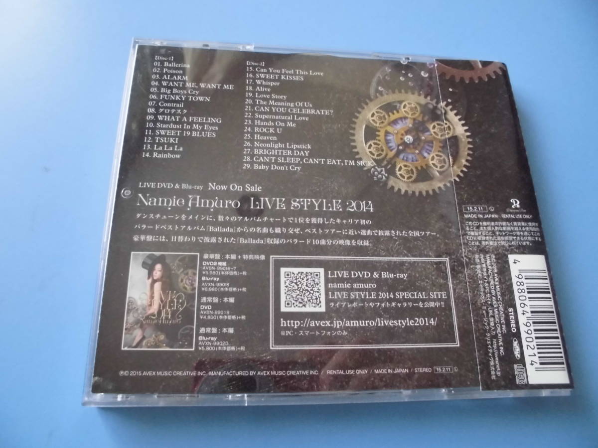 中古ＣＤ◎安室奈美恵　ＬＩＶＥ　ＳＴＹＬＥ　２０１４◎２９曲収録　２枚組_画像2