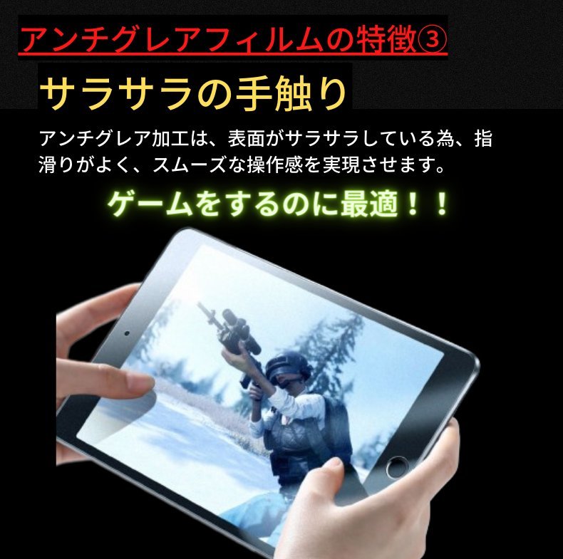 iPad Pro 11 インチ 第1/2/3/4世代 アンチグレア ガラスフィルム フィルム 強化ガラス 保護フィルム 非光沢 マット_画像5