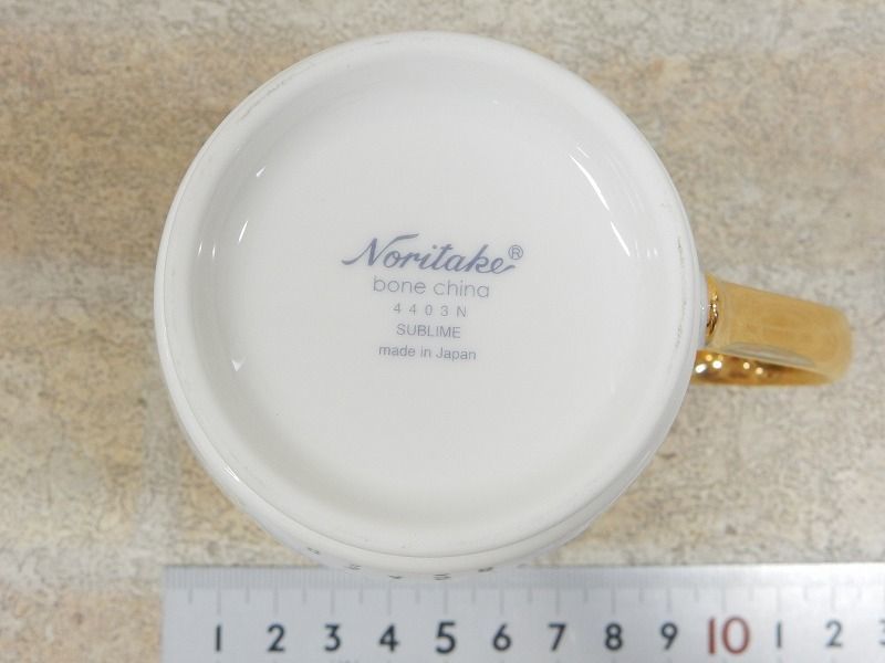 未使用品! Noritake/ノリタケ 金彩 サブライム マグカップ 【5969y1】_画像4