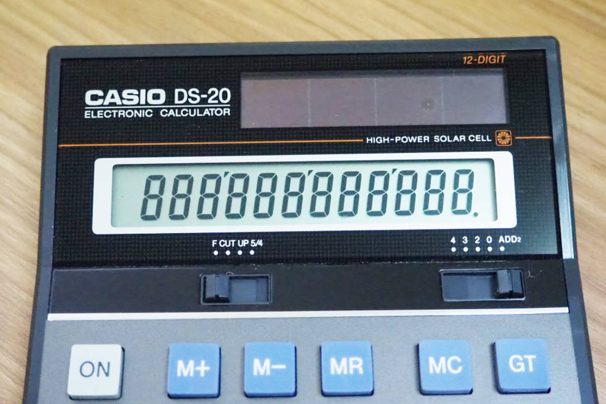 当時物 ★ レトロ CASIO カシオ 電卓 [DS-20] 12桁_画像2