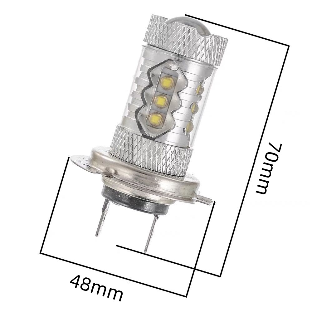 1円～　2個セット　未使用 H4 LED ヘッドライト フォグランプ 80W DC 12V用 ホワイト_画像4