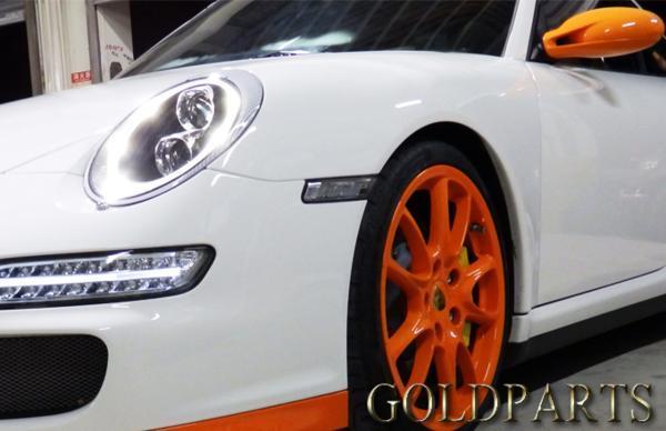 1set限定【正規品】PORSCHE997/911 前期　991ルック　ファイバーLEDヘッドライト ポルシェ911 カレラ4　タルガ　GT2 GT3 ポルシェターボ　_画像8