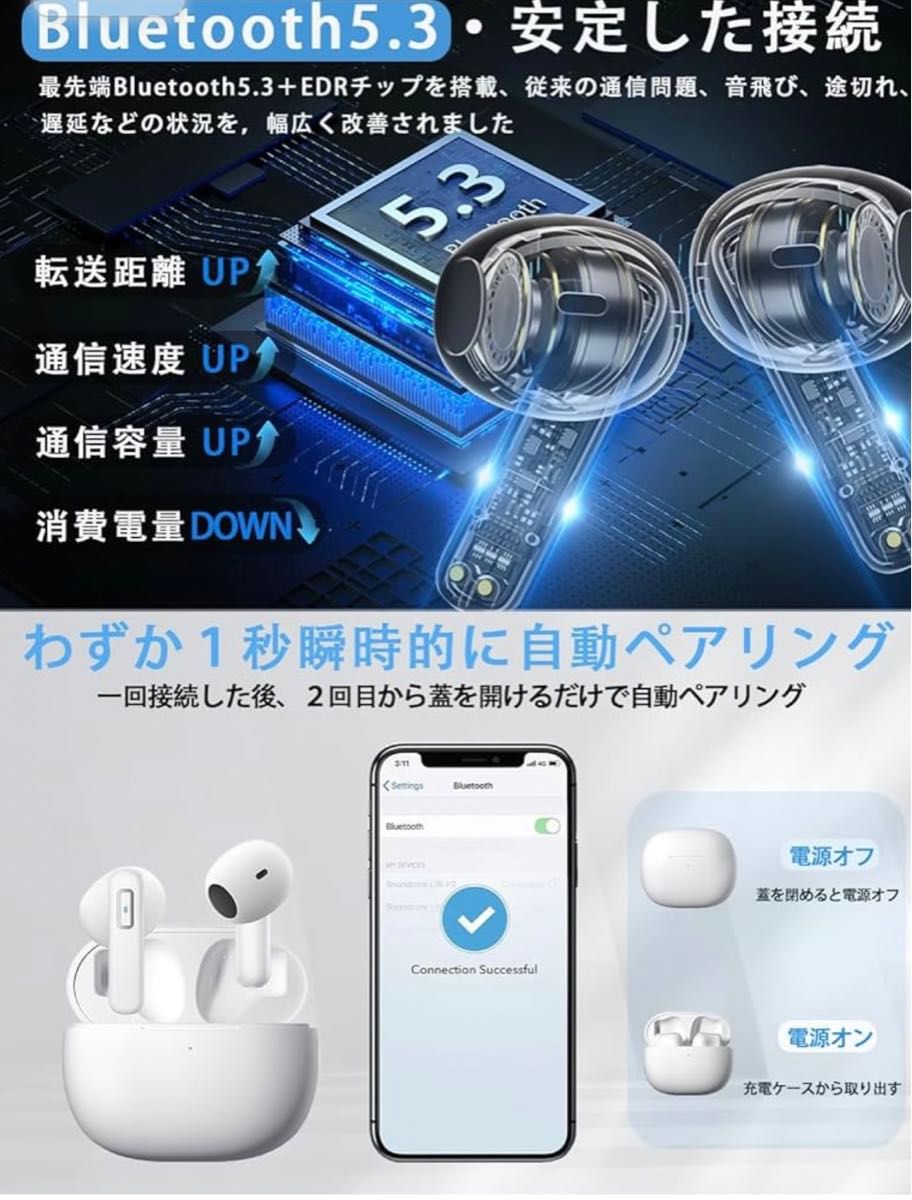 【2023年秋初売り Bluetooth イヤホン】ワイヤレスイヤホン