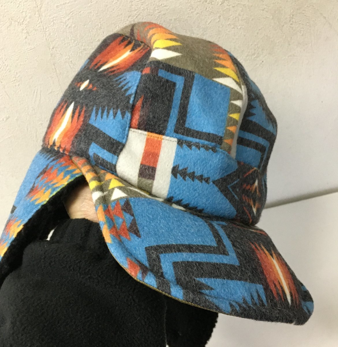 ◆PENDLETON×TAIONペンドルトン タイオン REVERSIBLE WARM CAP ボンバーキャップ フライトキャップ リバーシブル キャップ　F_画像8