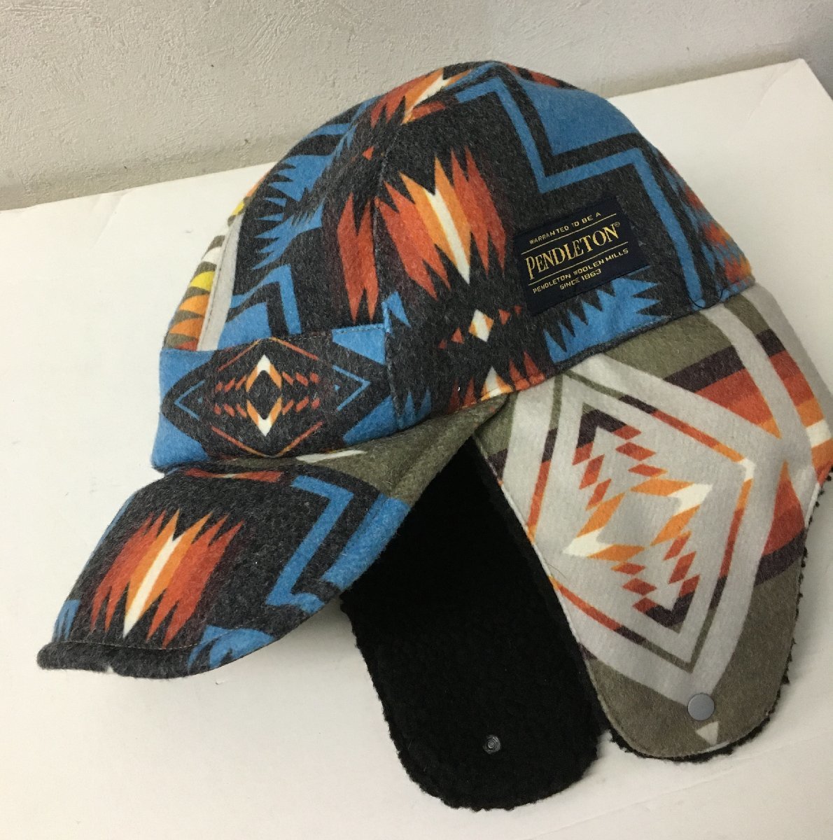 ◆PENDLETON×TAIONペンドルトン タイオン REVERSIBLE WARM CAP ボンバーキャップ フライトキャップ リバーシブル キャップ　F_画像2