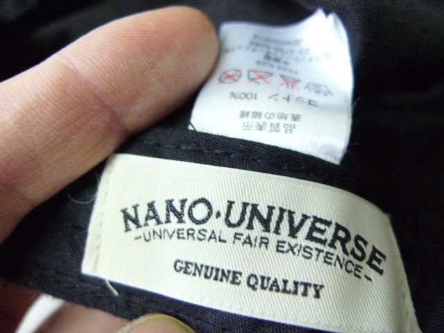 ◆nano universe ナノユニバース スウェット ベレー帽 キャスケット帽 ネイビー 美_画像5