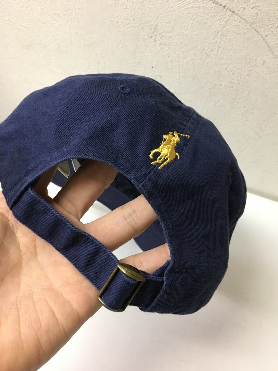 ◆BEAMS別注 希少 POLO RALPH LAUREN ビームス ポロ　ラルフローレン ロゴ刺繍 キャップ ネイビー 美品 調性可能_画像3