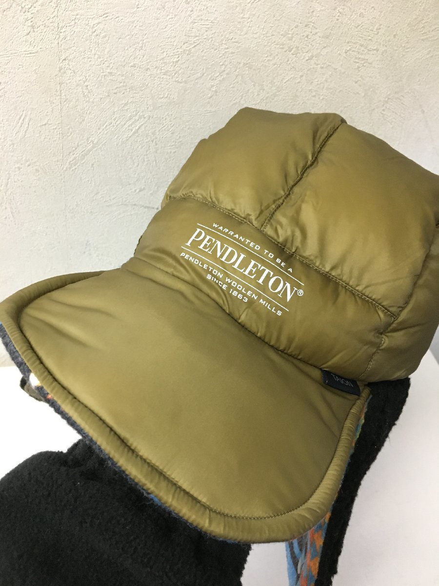 ◆PENDLETON×TAIONペンドルトン タイオン REVERSIBLE WARM CAP ボンバーキャップ フライトキャップ リバーシブル キャップ　F_画像6