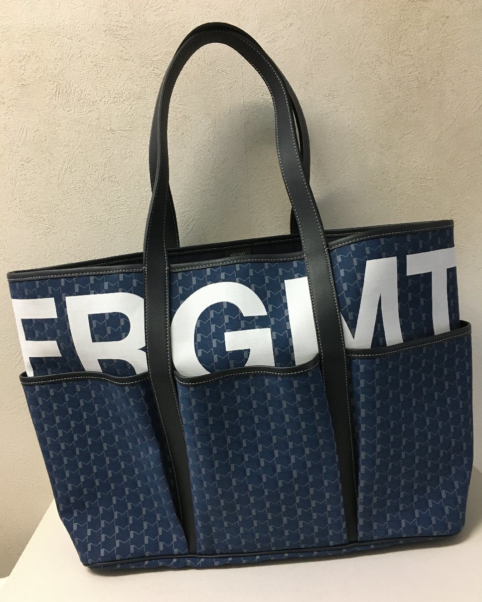 ◆MOYNAT モワナ 希少 美品 × fragment design フラグメント ガーデナー　トートバック 激レア ブルー　affa 藤原ヒロシ_画像1