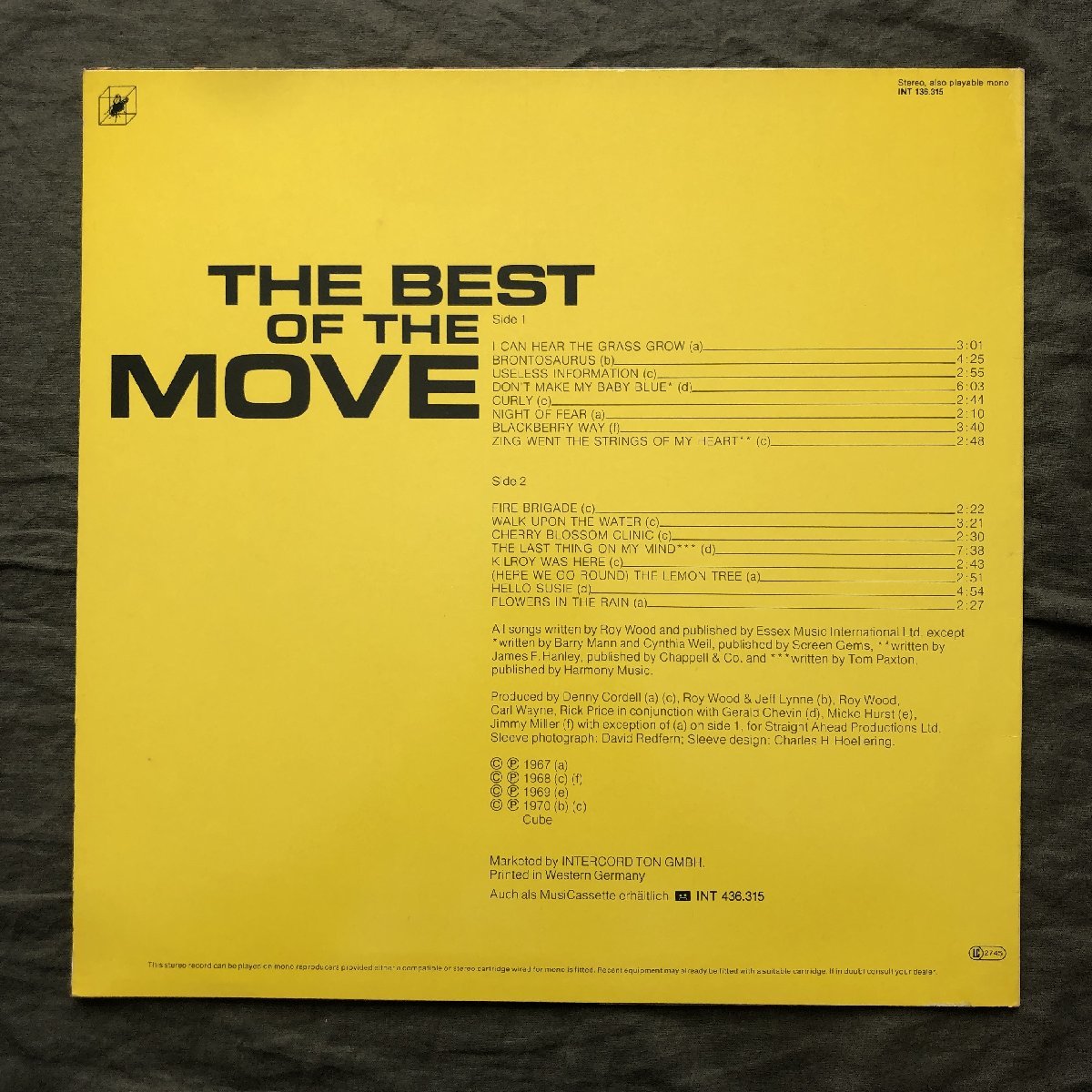 傷なし美盤 良ジャケ 激レア 1976年 ドイツ盤 Move LPレコード The Best Of The Move The Best Of The Move: ELOの前身 Jeff Lynne_画像2