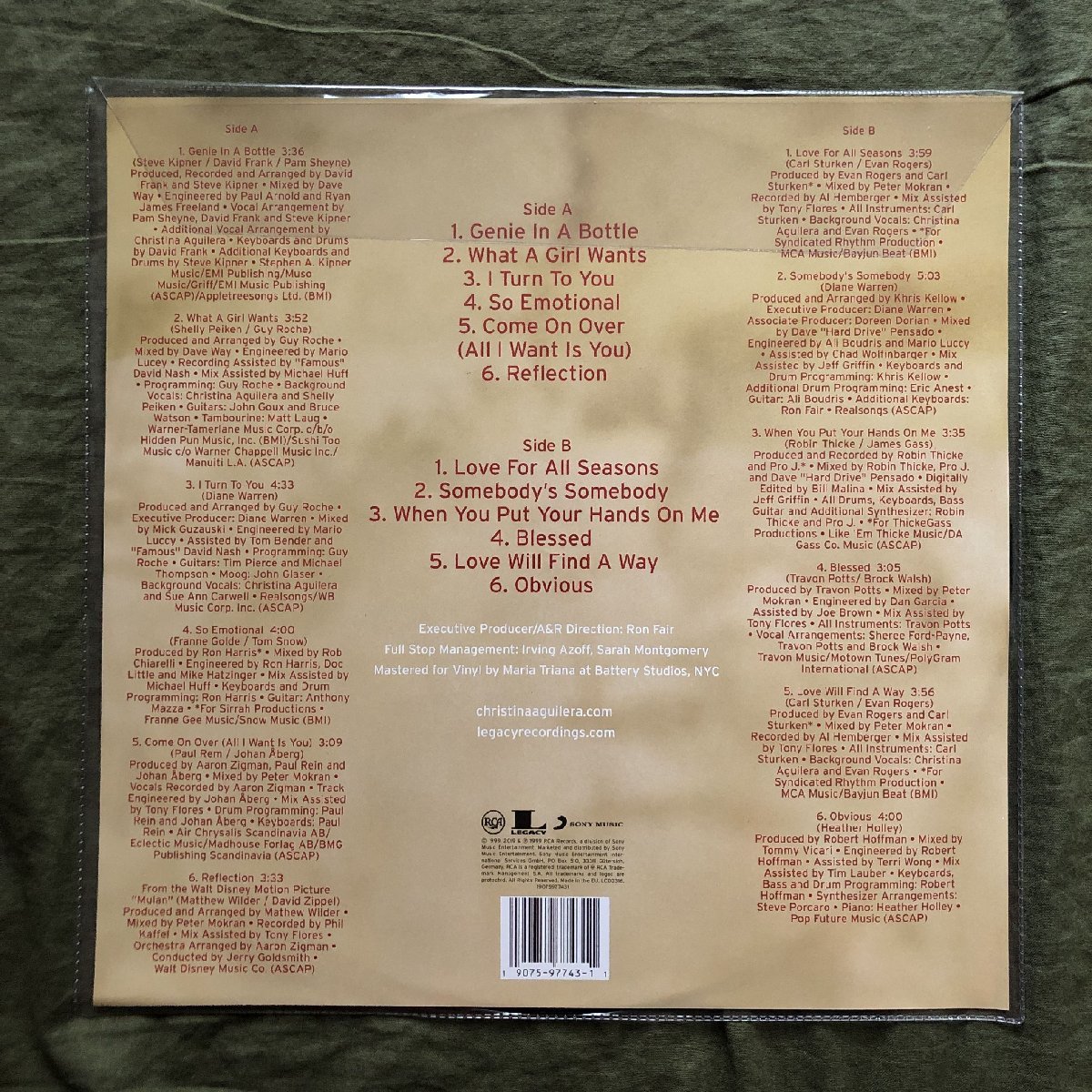 未使用新品 2019年 欧州盤 オリジナルリリース盤 クリスティーナ・アギレラ Christina Aguilera ピクチャーLPレコード S/T Michael Landau_画像2