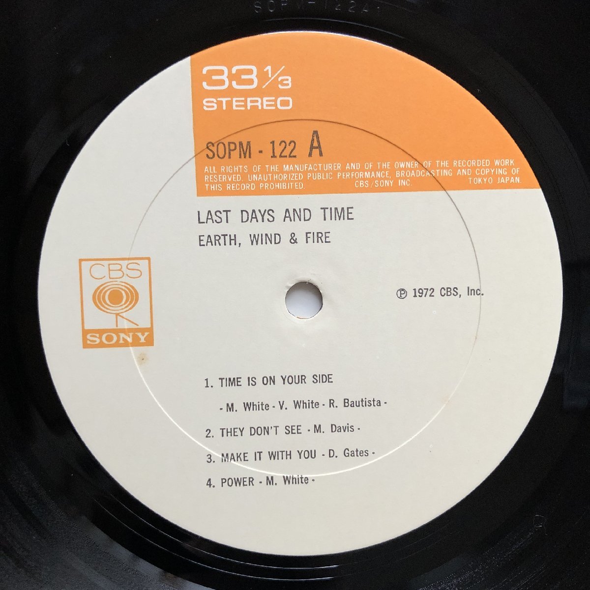 傷なし美盤 美ジャケ 1974年 国内盤 Earth, Wind & Fire LPレコード 地球最後の日 Last Days And Time : Maurice White, Philip Bailey_画像7