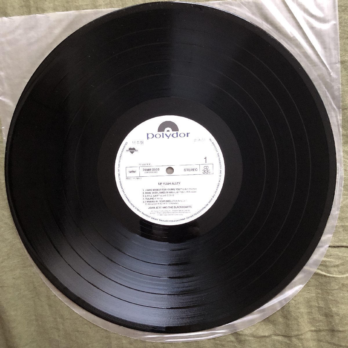 傷なし美盤 プロモ盤 レア盤 1988年 国内初盤 Joan Jett & The Blackhearts LPレコード Up Your Alley 帯付 I Hate Myself for Loving You_画像8