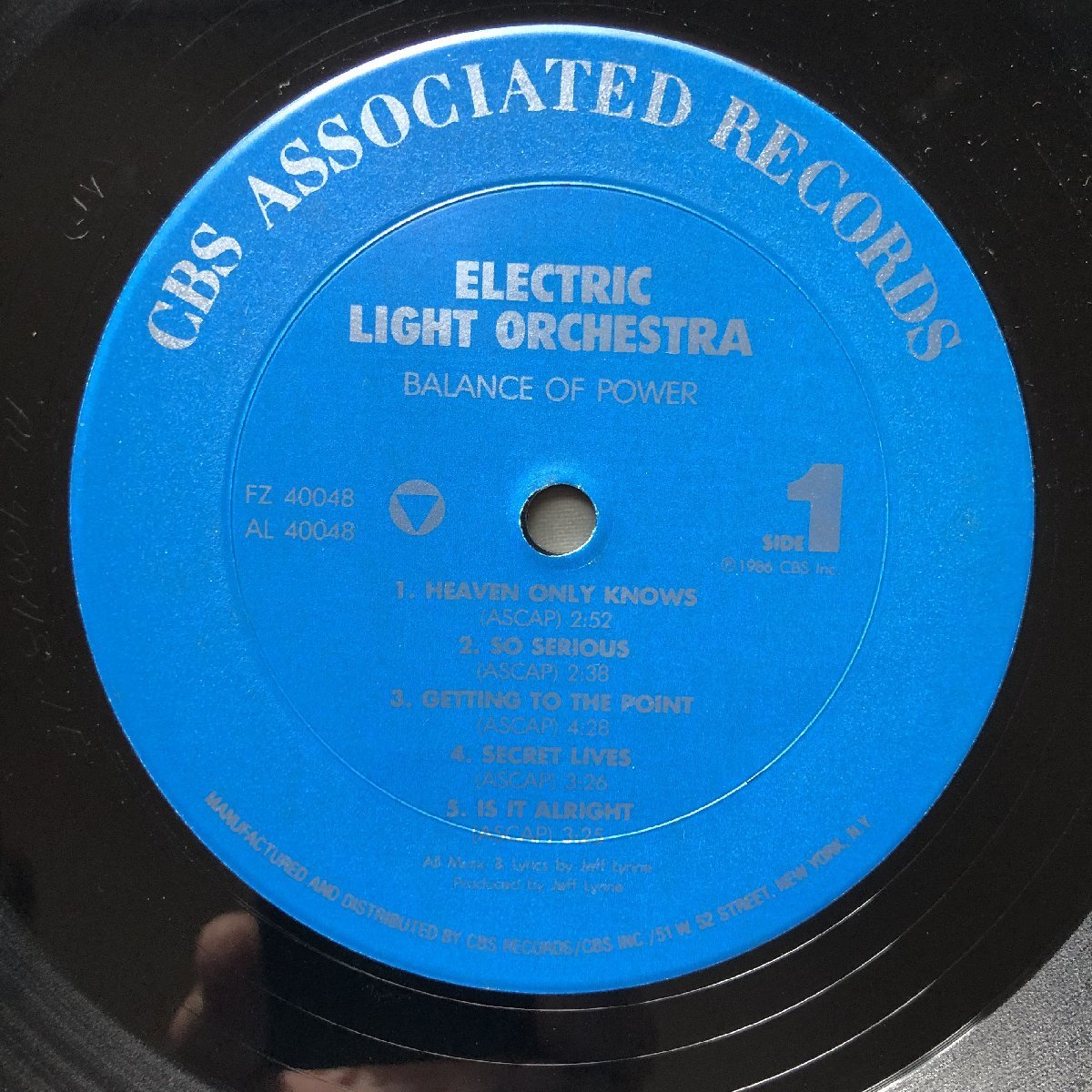 傷なし美盤 良ジャケ STERING刻印 1986年 米国初盤 Electric Light Orchestra (ELO) LPレコード バランス・オブ・パワー Balance Of Power_画像7
