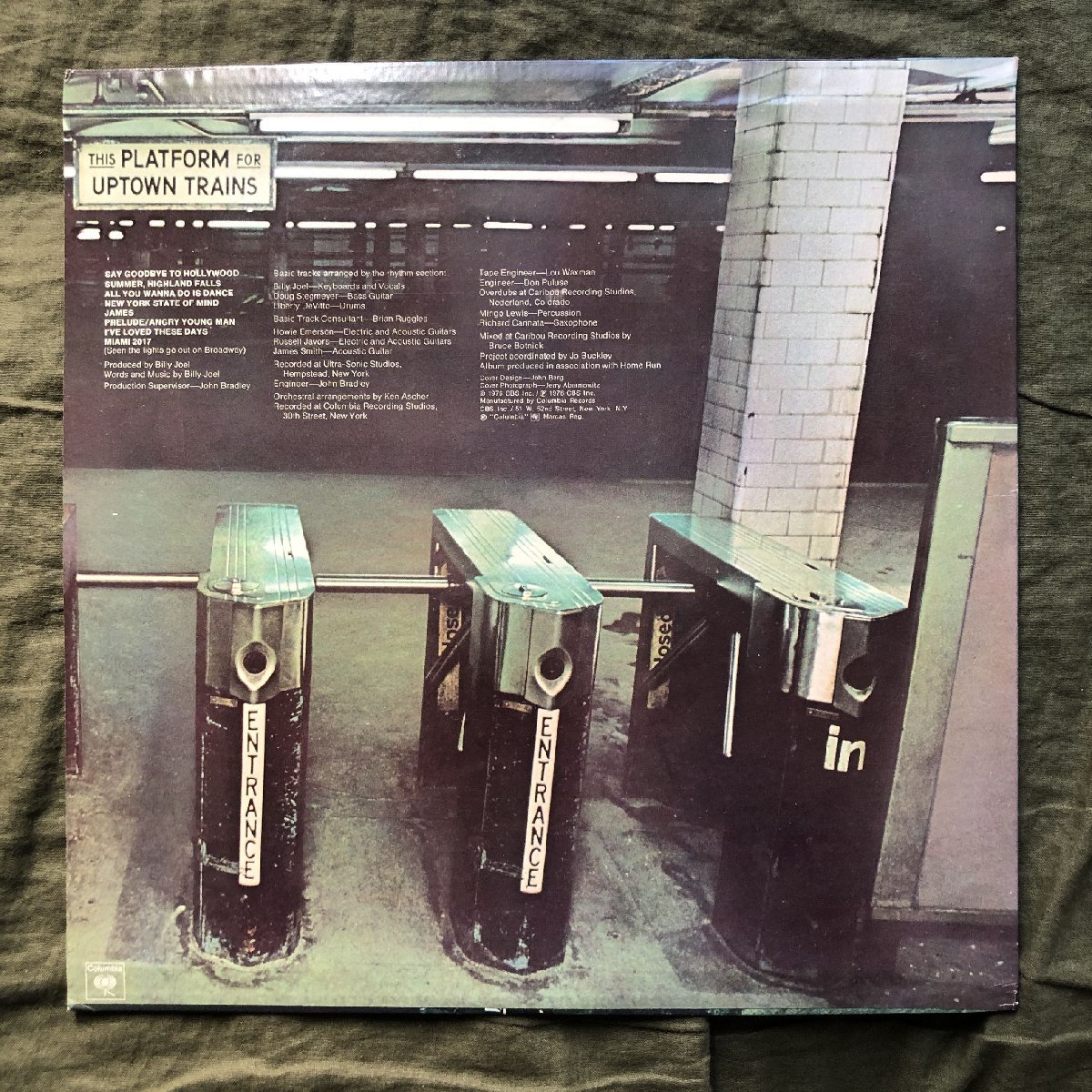 良盤 良ジャケ 1976年 米国 本国オリジナルリリース盤 ビリー・ジョエル Billy Joel LPレコード ニューヨーク物語 Turnstiles 名盤_画像2