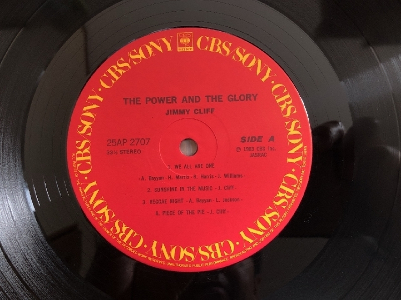 美盤 美ジャケ 美品 1983年 国内盤 ジミー・クリフ Jimmy Cliff LPレコード レゲエ・ナイト The Power And The Glory 掛け帯付 Reggae_画像8