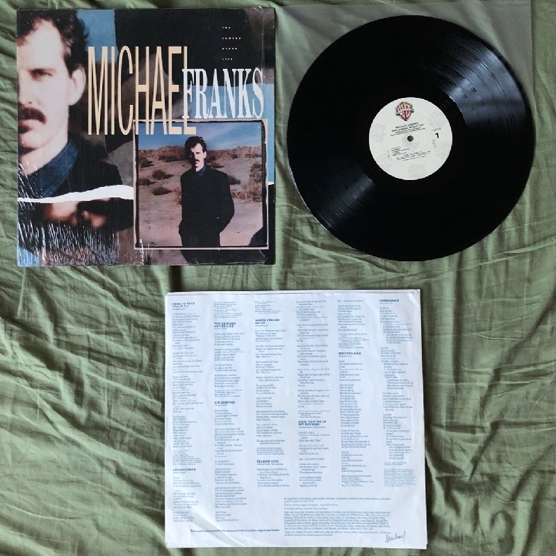 良ジャケ レア盤 1987年 Stering刻印 米国 本国盤 マイケル・フランクス Michael Franks LPレコード The Camera Never Lies_画像3