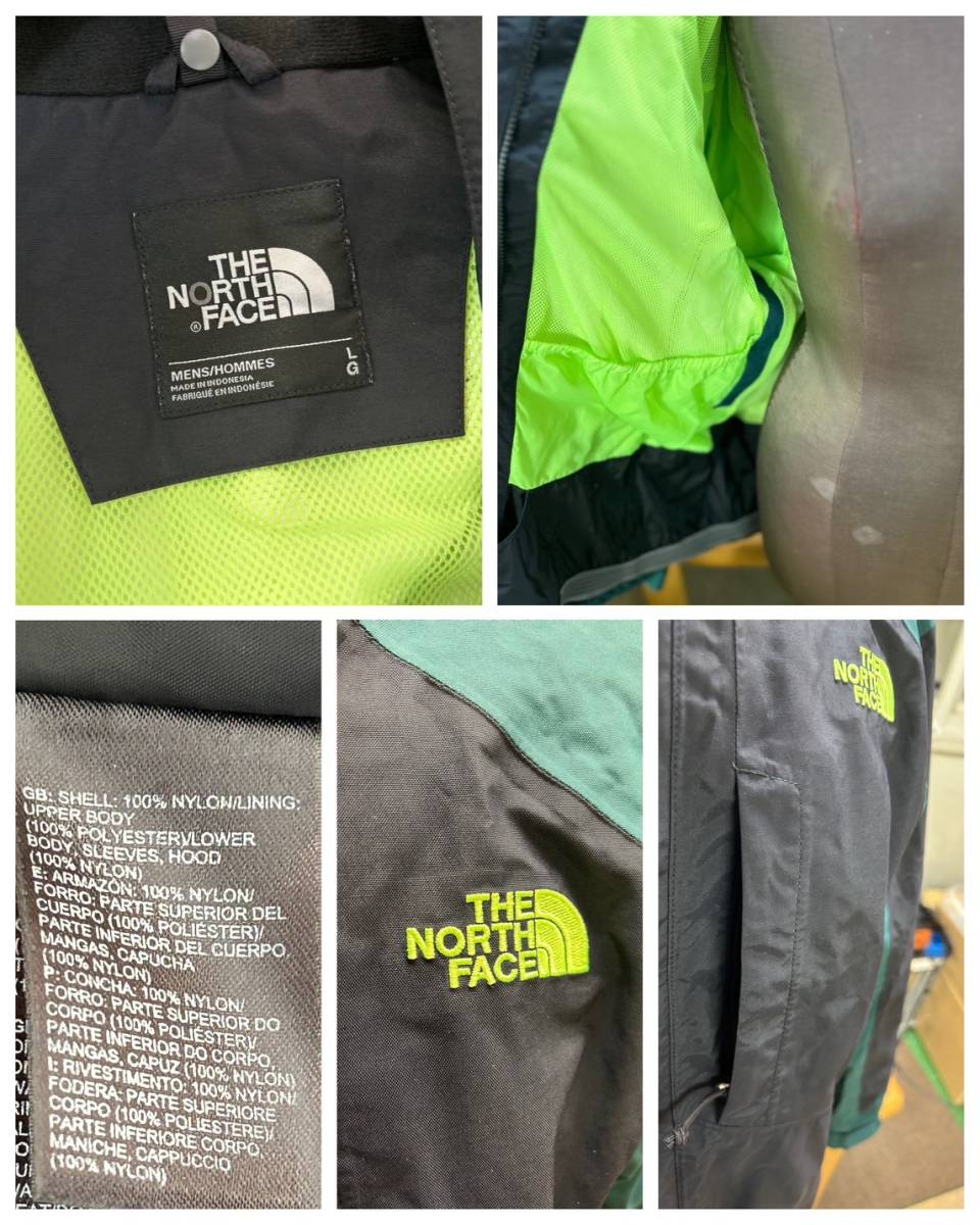  231225-3MA]マウンテンパーカー/フード欠品/ザ・ノースフェース/THE NORTH FACE/ダウンジャケット/インナーダウン/LG/緑/黒/メンズ/HOMMES_画像5