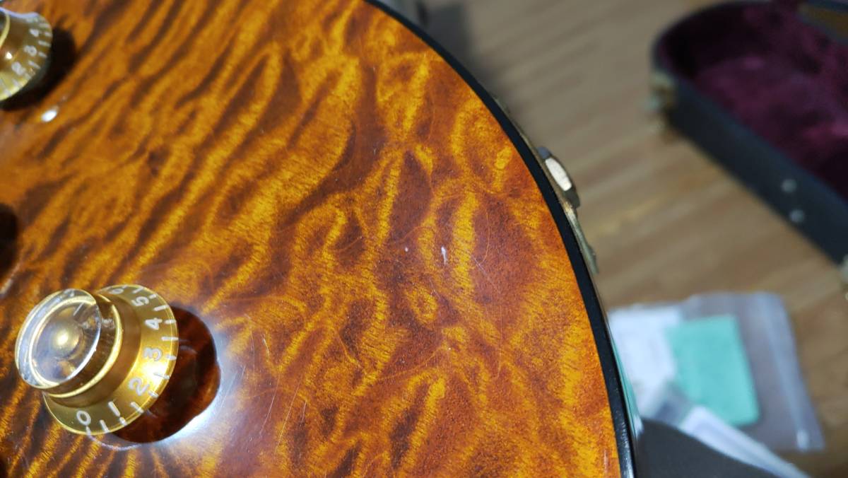 【要リペア】Gibson Custom Shop/Tak Matsumoto DC Quilt Brown Burst 2nd松本孝弘 B'zギブソン カスタムショップ ハードケース付属品付き_画像6