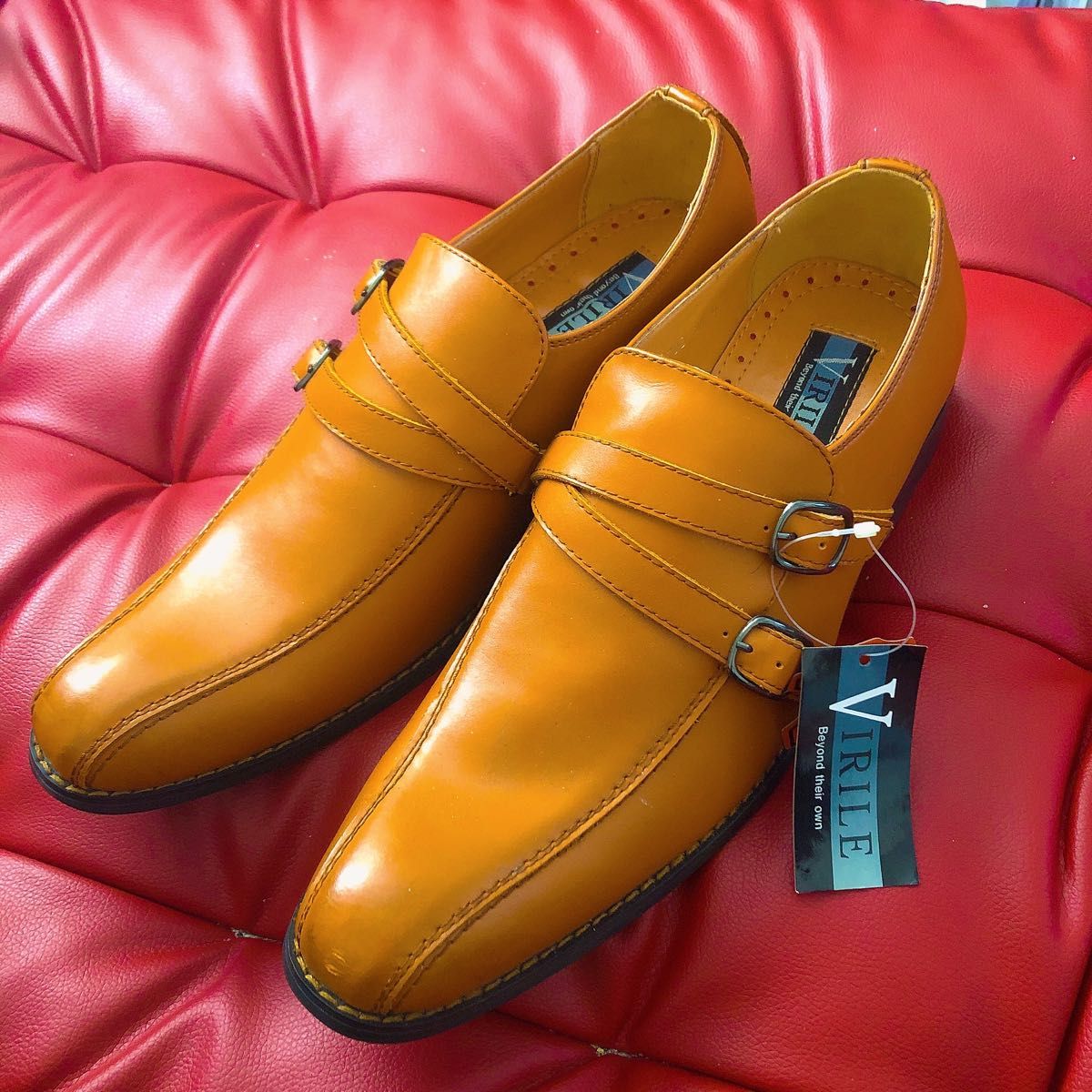 新品　未使用品　ビジネスシューズ　メンズ　MENS 25.5cm ブラウン 革靴 レザーシューズ 本革　MADE IN JAPAN