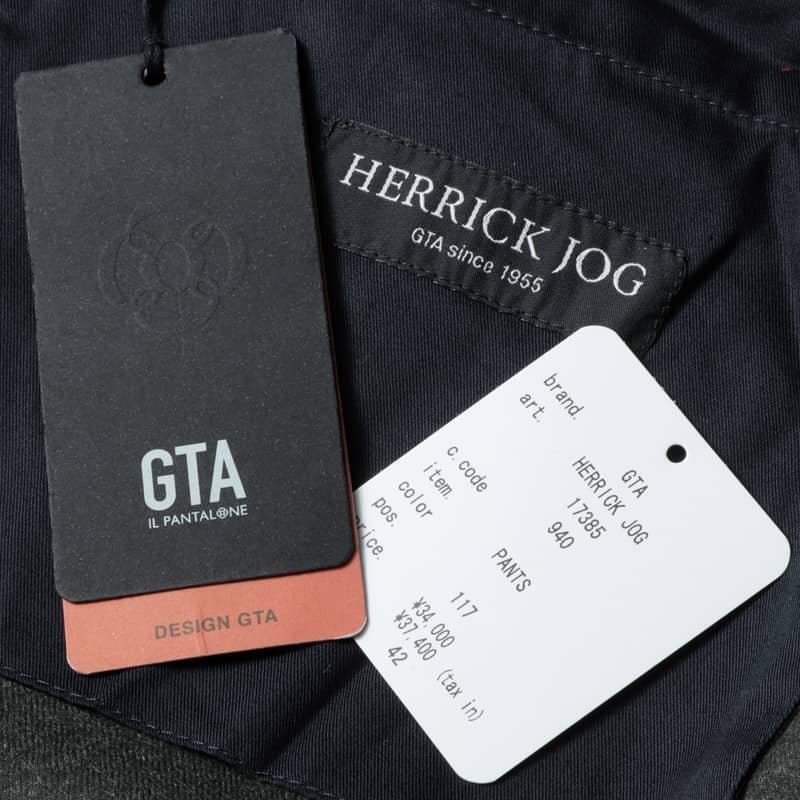 ◆【GTA(ジーティーアー)/ウールサキソニードローコード付き1プリーツパンツ(HERRICK JOG/17385)】[gta2370442-42]_画像10