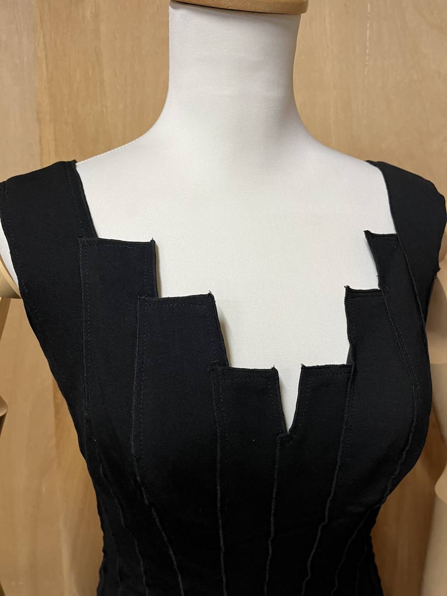 綺麗 TADASHI SHOJI タダシショウジ カッティングデザイン フォーマル ドレス ワンピース 黒 サイズ2_画像6