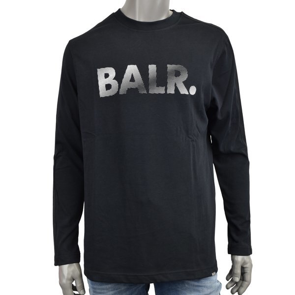 新品【Sサイズ】BALR. ボーラー FRANCK RELAXED TUNNEL L/S T-SHIRT/ショルダ-ライン ビッグ ロゴ 長袖Tシャツ/ロンT/B1111.1044 102