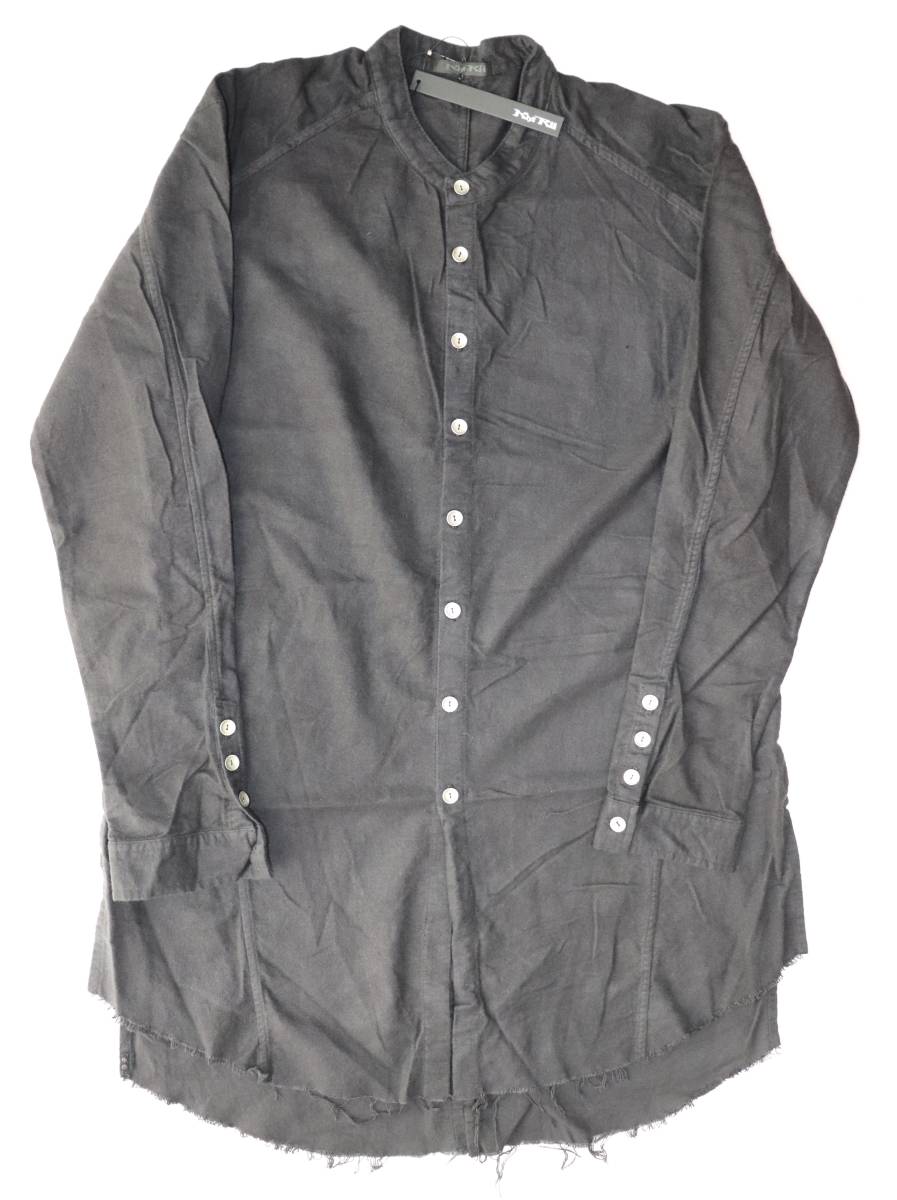 定価21000 新品 本物 KMRii Flannel Stand Collar Shirt シャツ 1602-SH13 M/2 ケムリ 4033の画像1