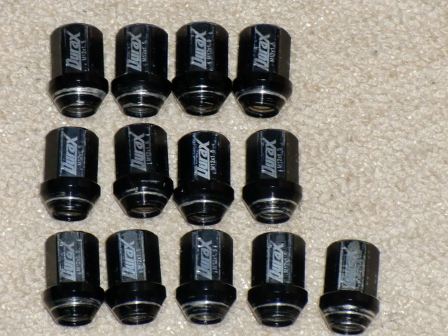 中古 Durax デュラックス ホイールナット 20個セット アルミ製 ロックナット付 P1.5 M12 34ｍｍ 袋型_画像3