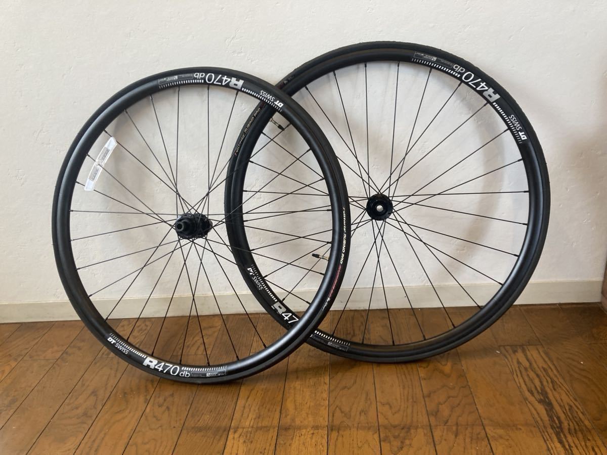 ホイール、タイヤ、スプロケットのセット（DT Swiss R470db、Vittoria Rubino pro 2、12速105 CS-R7100 11-34T）_画像1