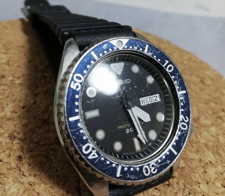 セイコー ヴィンテージ ダイバー ボーイズ 7c43-6010 クォーツ SEIKO バッテリー交換済み_画像4