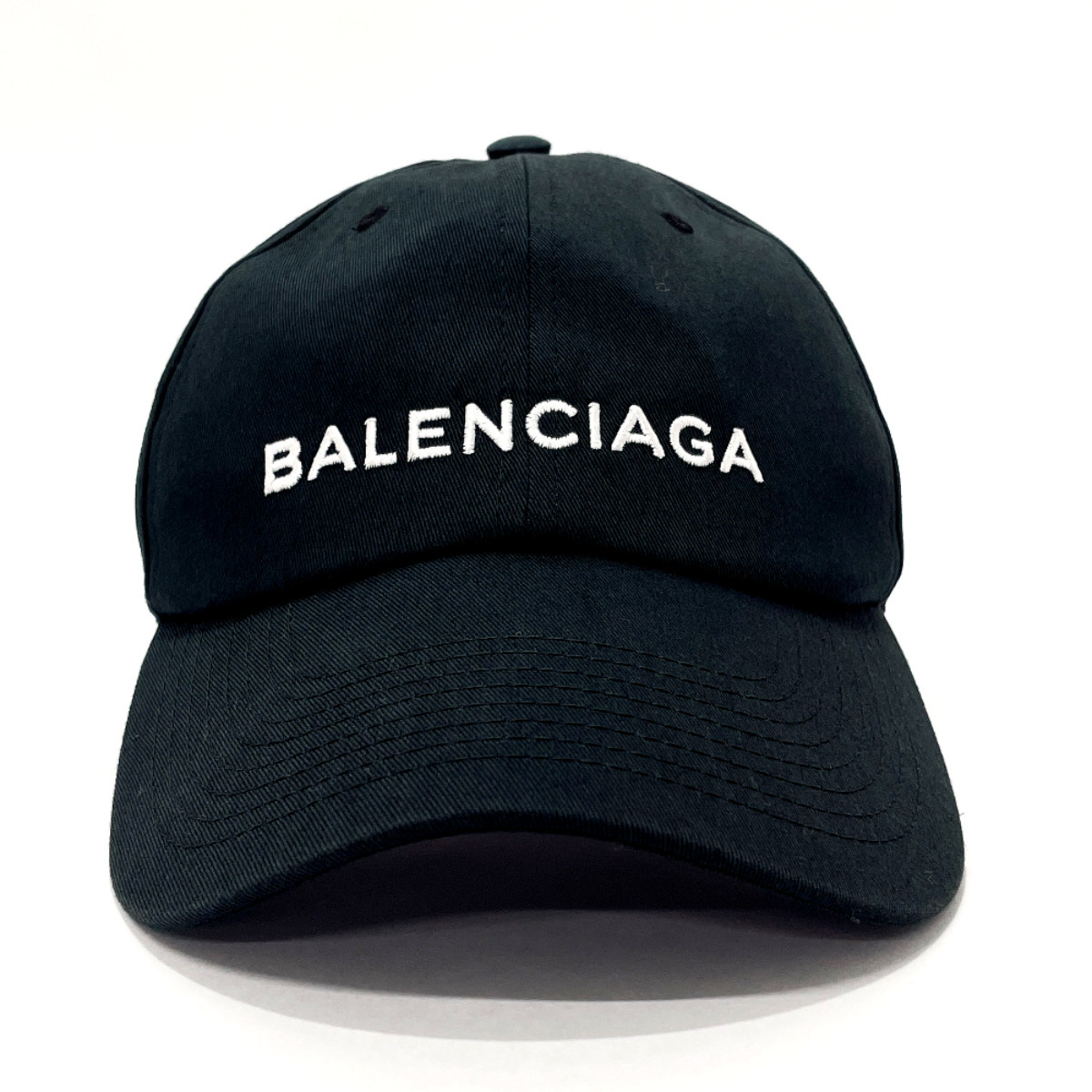 バレンシアガ BALENCIAGA キャップ 452245 コットン ブラック 帽子 保存袋付き サイズL ロゴ ベースボールキャップ