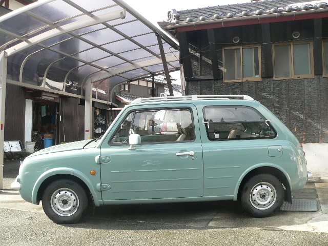 * private exhibition rare original aluminium normal roof 5MT beautiful car good Nissan Pao PAO olive Shiga 
