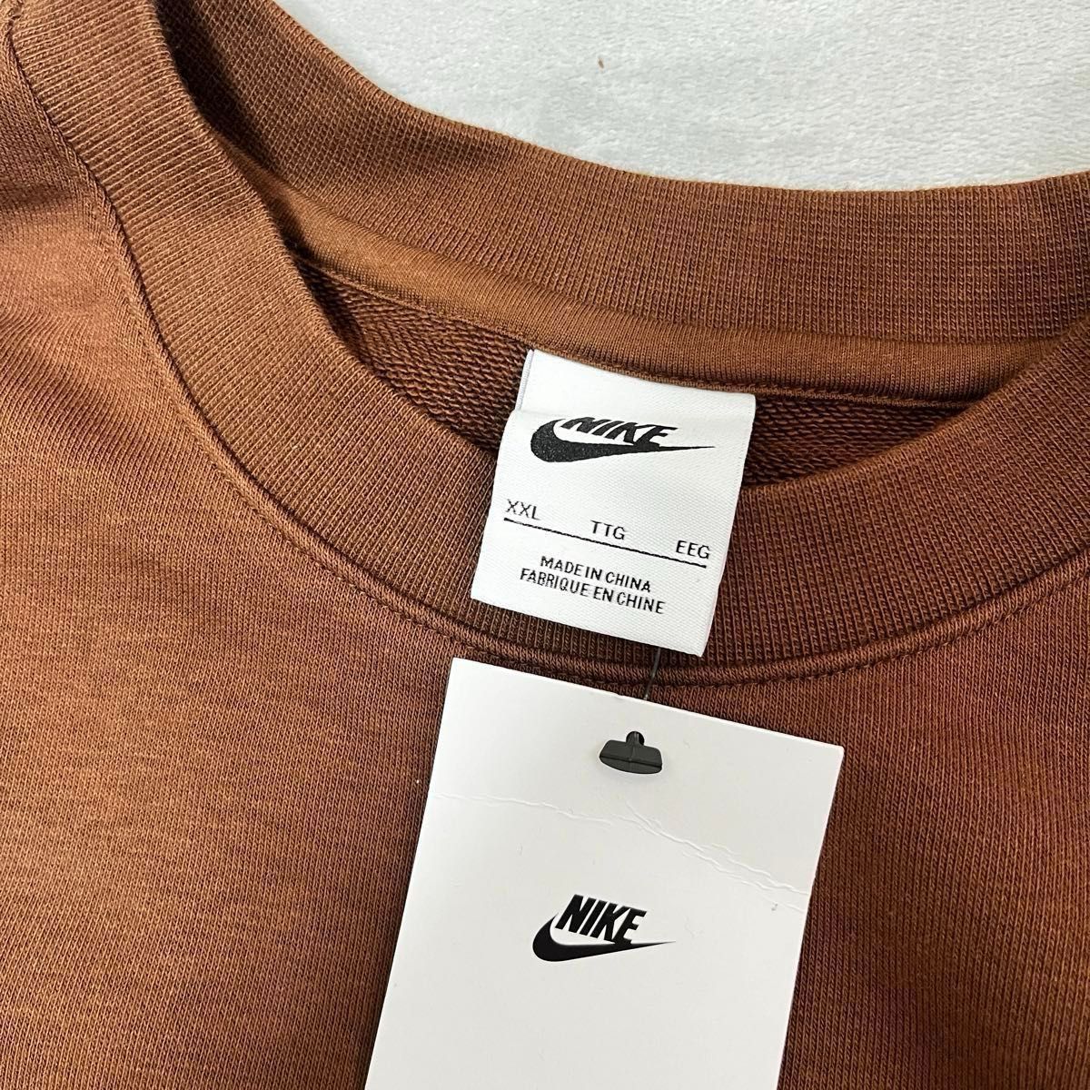 ナイキ スポーツウェア メンズ フレンチ テリー スウェットシャツ NIKE NSW 刺繍ロゴ スウッシュ swoosh XXL