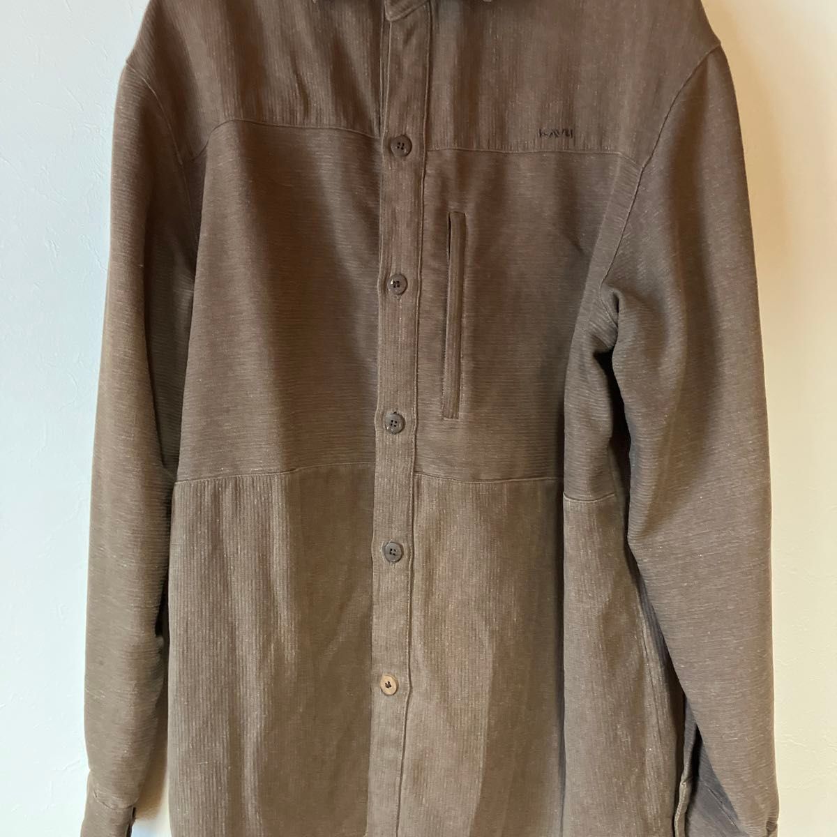 KAVU  コーデｭロイ長袖シャツ 茶  size M