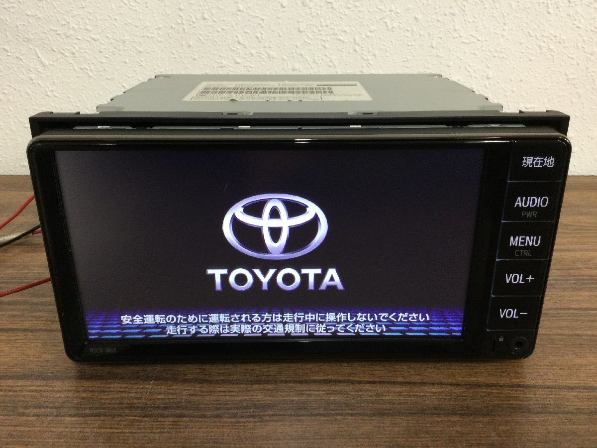 トヨタ 純正 メモリーナビ NSCN-W68 セキュリティロック有 ワンセグ Bluetooth 　2303177　2J9-2 市　　　　_オープニング画面です。