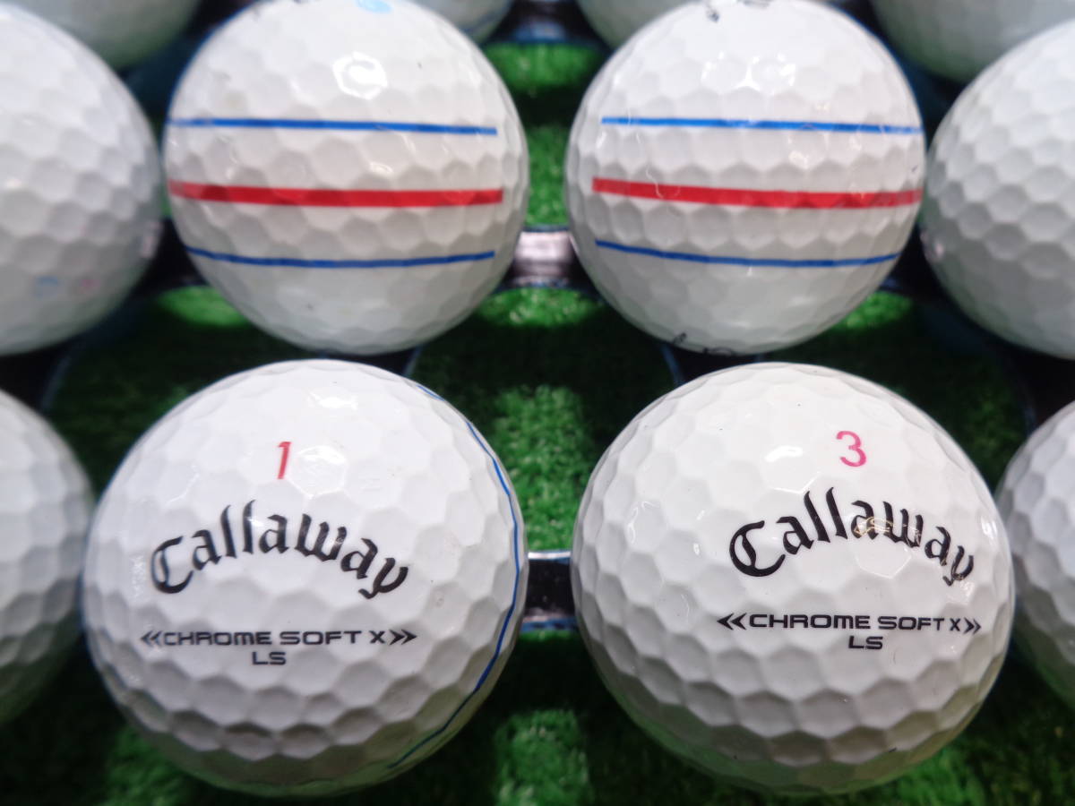 [MCW549] 【マジック】 B級 キャロウェイ クロムソフト エックス エルエス 22年 三本線 Callaway 20球 ロストボール【中古】_画像1