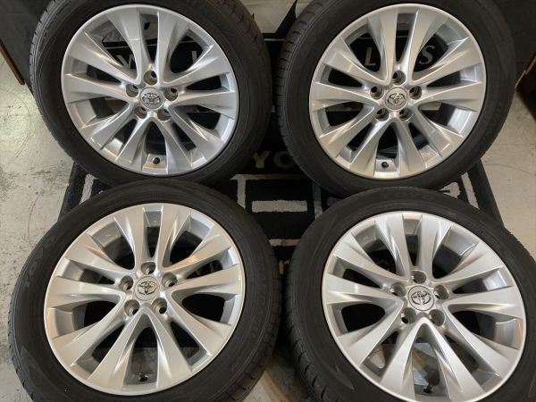 ◆状態良好!! トヨタ 20系 アルファード 純正 18×7.5J+45 114.3/5H TOYO トランパス mpz 235/50R18 溝あり!! ヴェルファイア他_画像1