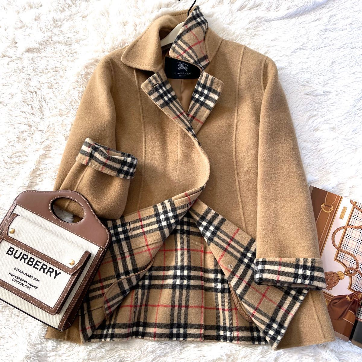 大きいサイズ 美品 バーバリー BURBERRY バーバリーロンドン ウール