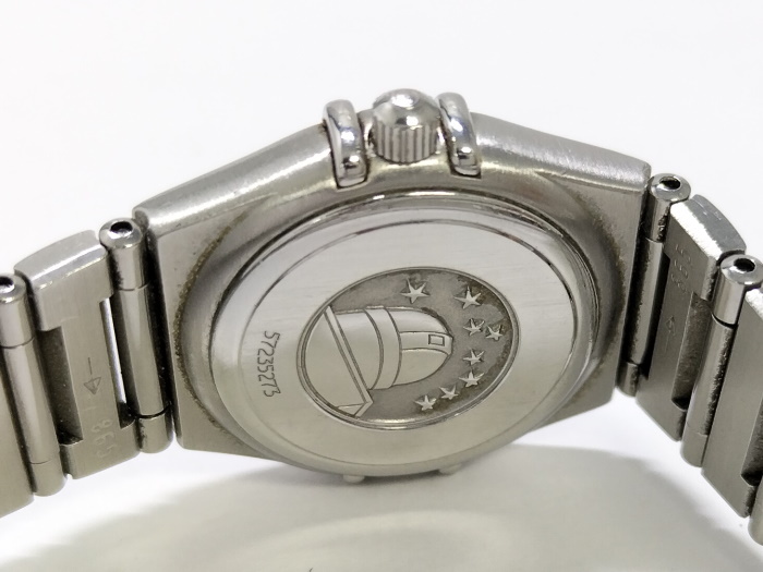 【中古】OMEGA コンステレーション ミニ レディース 腕時計 SS クオーツ ネイビー文字盤 1562.40_画像9