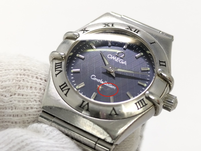 【中古】OMEGA コンステレーション ミニ レディース 腕時計 SS クオーツ ネイビー文字盤 1562.40_画像8