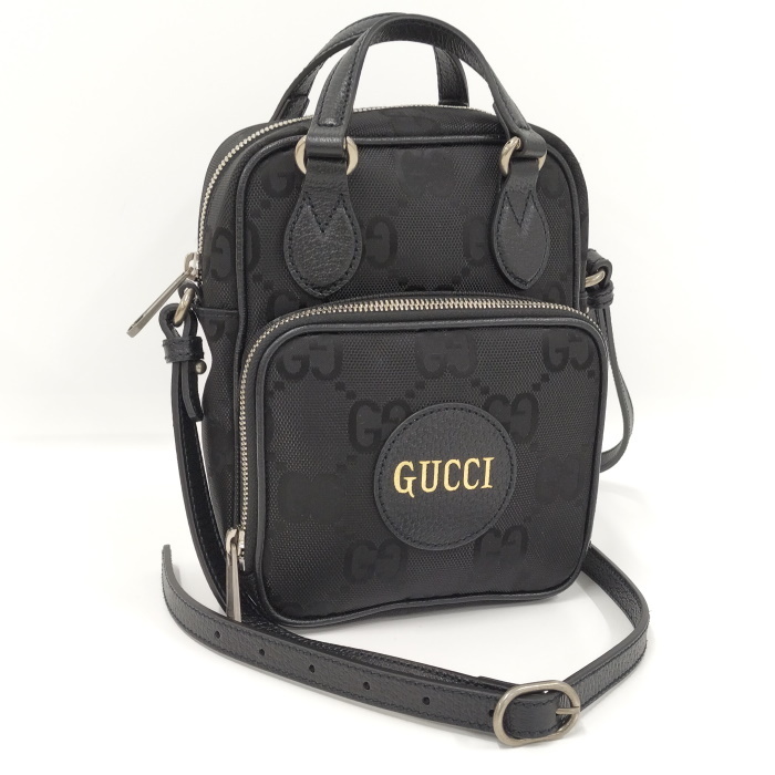 【中古】GUCCI 2WAY ショルダーバッグ オフ ザ グリッド GG ナイロン キャンバス ブラック 625850