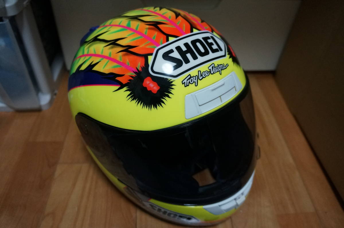 当時物 SHOEI X-8SP スコット ラッセル 選手 レプリカ トロイリー デザイン レア 美品 スズキ SUZUKI KAWASAKI Scott Russell_画像1